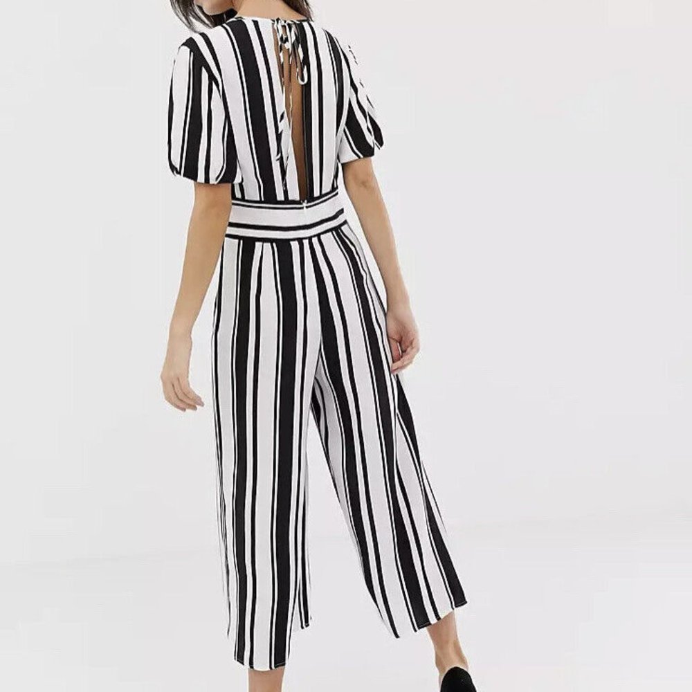 Asos Design Tea Jumpsuit in Stripe size US 4 NWT Sold Out!